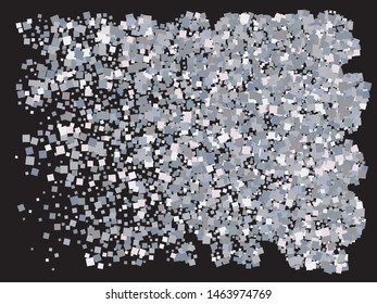 Colorful inspiring festive confetti. Magic element of design. Vector illustration effect. Silver falling abstract creative decoration for birthday celebrate, anniversary, party or event.
