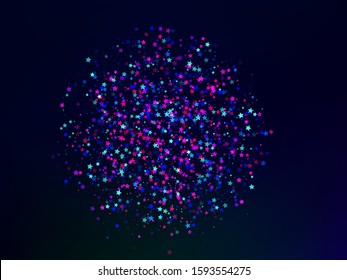 Colorful inspiring festive confetti. Random design elements. Vector illustration. EPS10. Blue and red falling abstract creative decoration for birthday celebrate, anniversary, party or event.