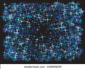 Colorful inspiring festive confetti. Vector illustration surprise. Magic glitter design's elements. Blue falling abstract creative decoration for birthday celebrate, anniversary, party or event.