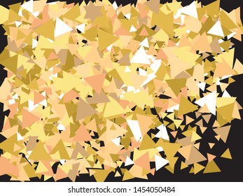 Colorful inspiring festive confetti. Vector illustration object. New design's elements. Gold falling abstract creative decoration for birthday celebrate, anniversary, party or event.