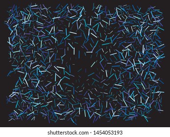 Colorful inspiring festive confetti. Vector illustration space. Unusual element of design. Blue falling abstract creative decoration for birthday celebrate, anniversary, party or event.