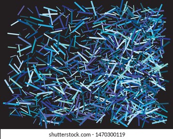 Colorful inspiring festive confetti. Vector illustration poster. Magic element of design. Blue falling abstract creative decoration for birthday celebrate, anniversary, party or event.