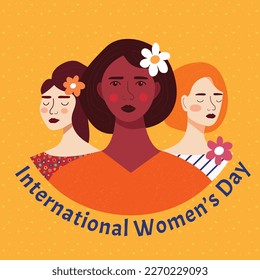 Colorful International Women's Day greeting card