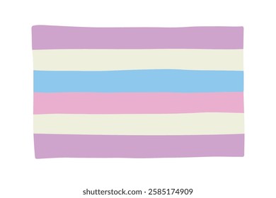 Colorful Intersex pride flag Happy pride day LGBTQ community Pride Month Vector hand drawn doodle for posters, stickers, logo, cards