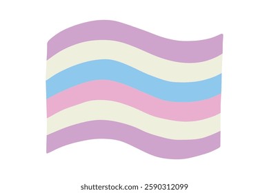 Colorful Intersex pride flag Happy pride day LGBTQ community Pride Month Vector hand drawn doodle for posters, stickers, logo, cards