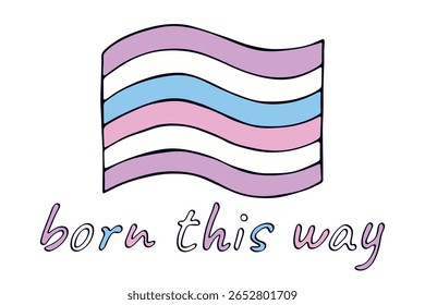 Colorful Intersex pride flag Happy pride day LGBTQ community Pride Month Vector hand drawn doodle for posters, stickers, logo, cards