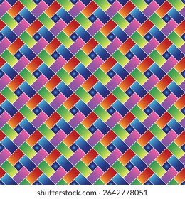 Colorful Interwoven Geometric Pattern Background