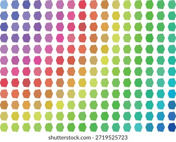 Un patrón colorido e intrincado que presenta una mezcla de círculos, diamantes y semicírculos en varios colores brillantes, dispuestos en un diseño repetitivo y armonioso sobre un fondo blanco.
