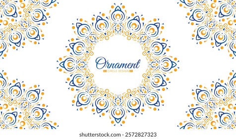 Colorful invitation background style ornamental pattern