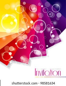Colorful Invitation Card in editable vector format