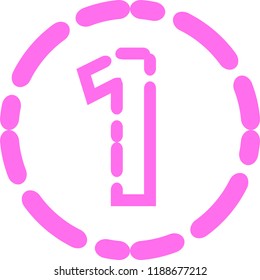 Colorful Irregular dot line style figure