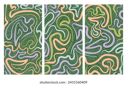fondo abstracto colorido irregular del vector del arte de la línea para el festival 2024