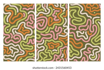 colorful irregular line art vector abstract background for 2024 festival