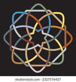 Colorful  islamic design elements. vector geometric background