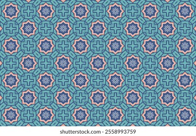 Colorful islamic grunge design pattern