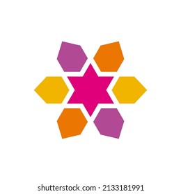 Colorful Islamic Ornament - Vector Flat Design Illustration : Suitable for Islamic Theme and Other Graphic Related Assets.