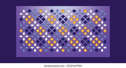 Colorful Islamic pattern background design suitable for Islamic celebrations. Islamic Design
