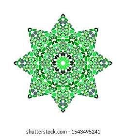 Colorful isolated geometrical gemstone star symbol template - ornamental vector element