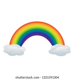 Colorful isolated rainbow vector illustration
