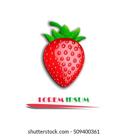 Colorful isolated straberry. Vector logo Eps 10