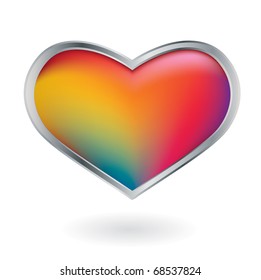 Corazón vectorial aislado colorido