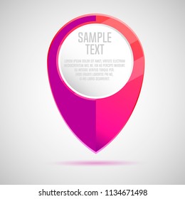  Colorful isolated vector location icon