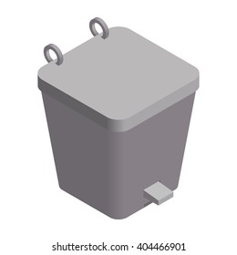 Colorful isometric dustbin 