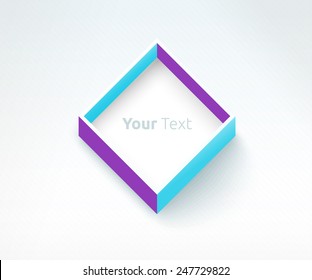 Colorful Isometric Modern  Abstract Vector Frame Element For Your Design 
