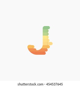Colorful j Letters, vector design template elements for design
