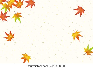 colorful Japanese maple leaves in watercolor for banners, cards, flyers, social media wallpapers, etc.
