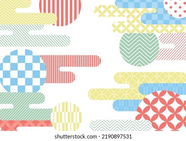 Colorful Japanese pattern for celebration and so on