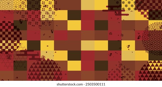 Colorful Japanese Pattern Shikaku Background