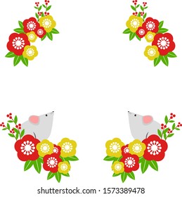 Colorful and colorful Japanese-style frame material