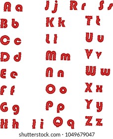 Colorful jelly alphabets for kids. Isolated illustration