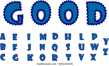 Colorful jelly alphabets for kids. Isolated illustration