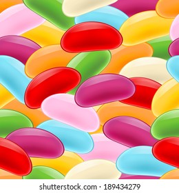 Colorful jelly beans seamless pattern.