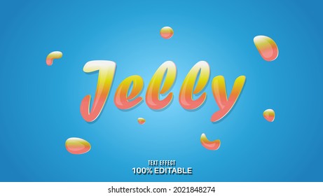 Colorful Jelly Fully Editable Text Effect Design Template. Effect Saved In Graphic Style