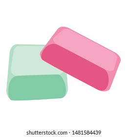 Colorful jelly gum icon. Cartoon of colorful jelly gum vector icon for web design isolated on white background