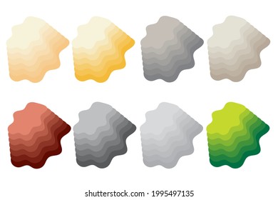 Colorful jelly icon. Set Gummy chewing jelly fruit flavor. Vector illustration.