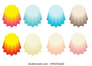 Colorful jelly icon. Set Gummy chewing jelly fruit flavor. Vector illustration.