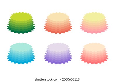 Colorful jelly icon. Set Gummy chewing jelly fruit flavor. Vector illustration.