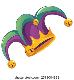 Colorful Jester Hat Vector for April Fools Day