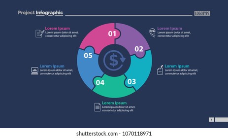 Colorful jigsaw puzzle cycle chart template.Business data. Graph, chart, design. Creative concept for infographic, report. Can be used for topics like money, banking, financial operations