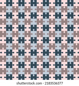 Colorful jigsaw puzzle pattern. It consists of blue and green. Is often used as a pattern on fabrics, carpets, bedspreads, handkerchiefs, tablecloths, dresses, floor tiles, gift wrap, scarves, toys.