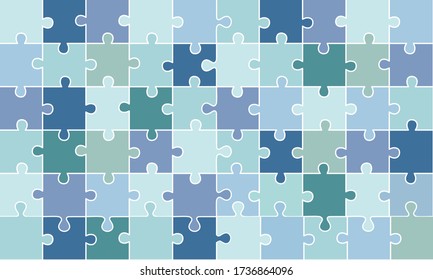 Colorful Jigsaw puzzle pieces background.