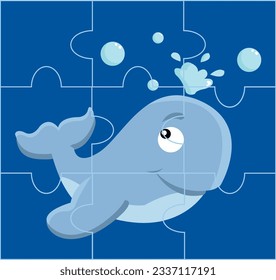 Colorful jigsaw puzzle vector background