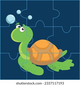 Farbiges Puzzleteil, Vektorhintergrund