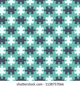 Colorful Jigsaw Seamless Pattern Vector stock Illustration