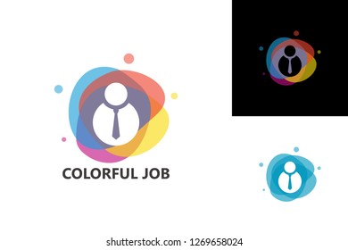 Colorful Job Logo Template Design Vector, Emblem, Design Concept, Creative Symbol, Icon