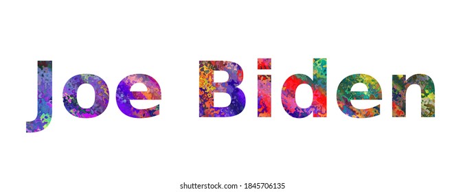 Colorful Joe Biden text vector design